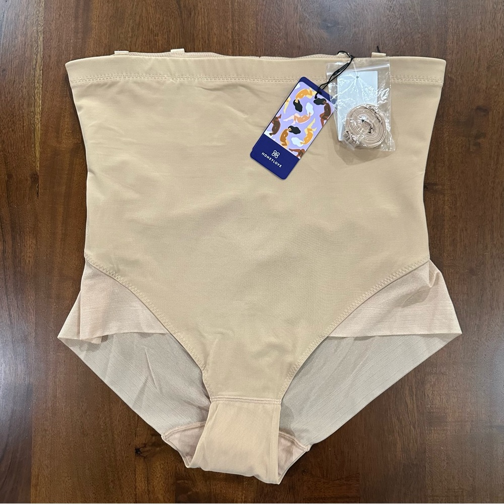 New! Honeylove Super Power SuperPower Briefs Shapewear Nude "Sand" Size 1X Event